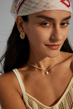 925 Sterling Silver Natural Pearl Short Necklace