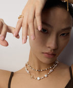 925 Sterling Silver Natural Pearl and Cubic Zirconia Necklace