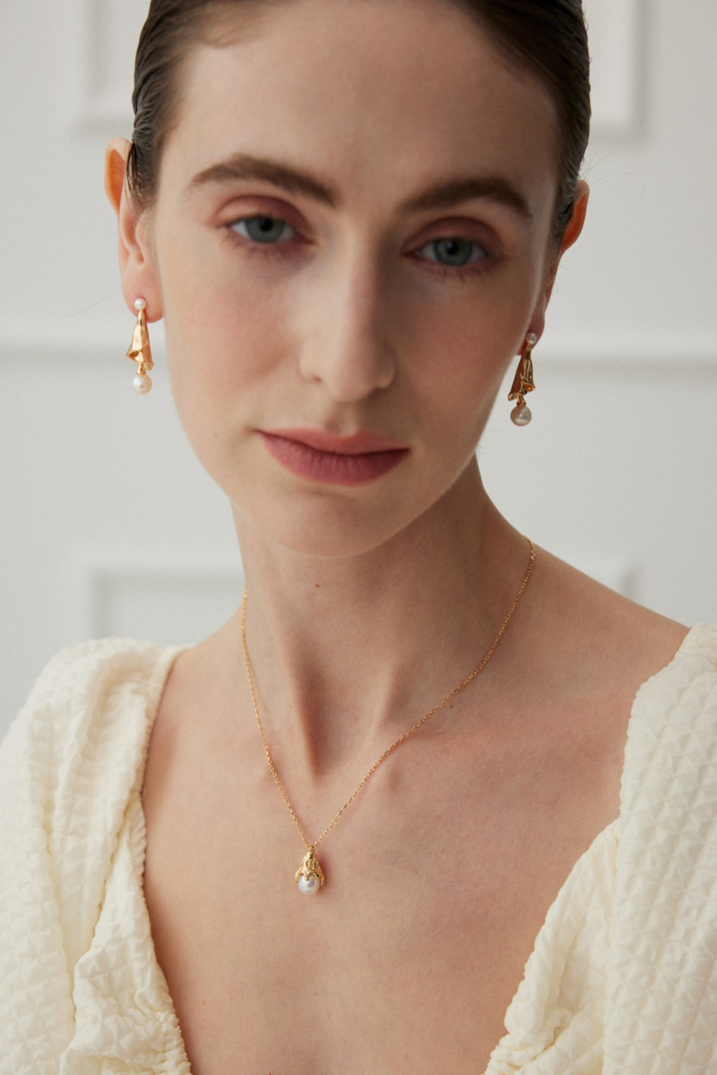 925 Sterling Silver Natural Pearl Drop Earrings, product view 10