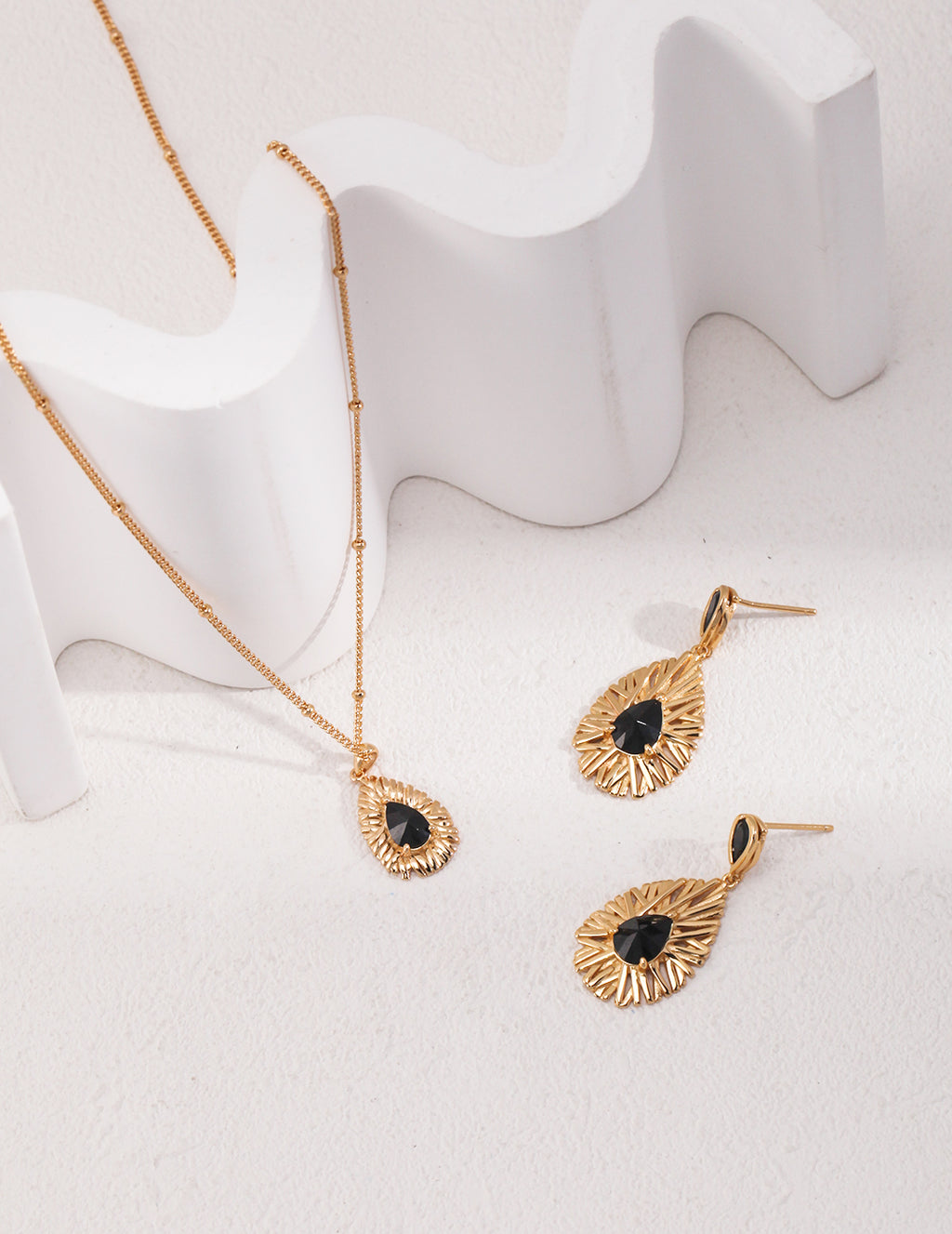 925 Sterling Silver Black Cubic Zirconia Earrings, product view 7