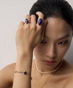 925 Sterling Silver Star Lapis Lazuli Ring, product view 14