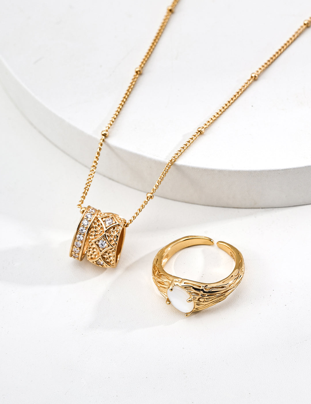 925 Sterling Silver Star Cubic Zirconia Necklace, product view 7