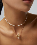925 Sterling Silver Natural Pearl Necklace, product view 7
