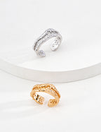 925 Sterling Silver Cubic Zirconia Ring, scale and styling view