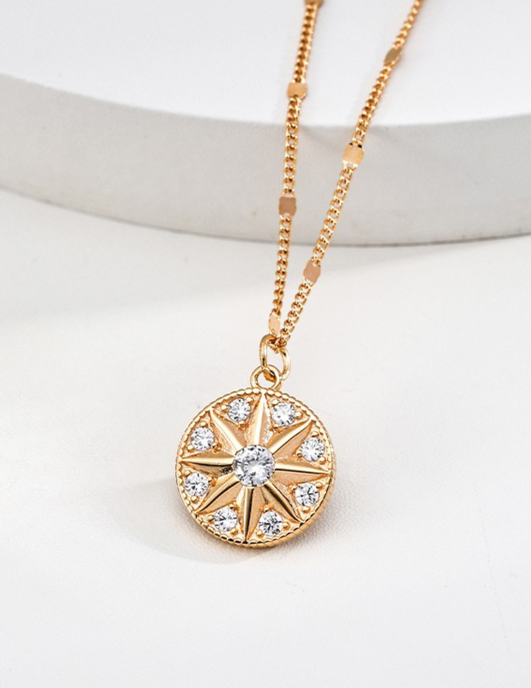 925 sterling silver pendant necklace in vintage gold