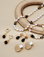 925 Sterling Silver Black Agate and Tiger’s Eye Earrings, product view 12