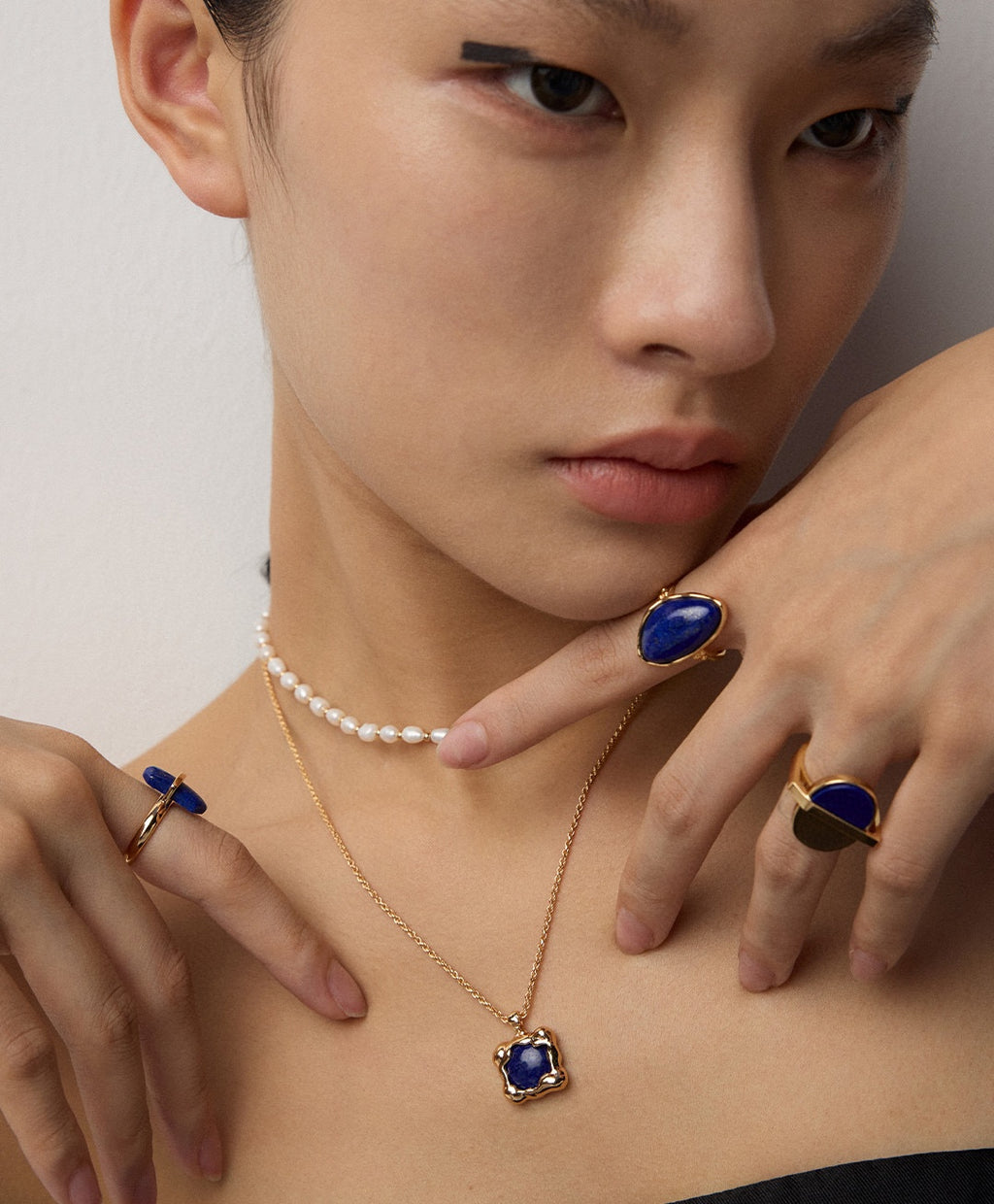 925 Sterling Silver Lapis Lazuli Necklace, product view 10