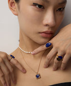 925 Sterling Silver Lapis Lazuli Necklace, product view 10