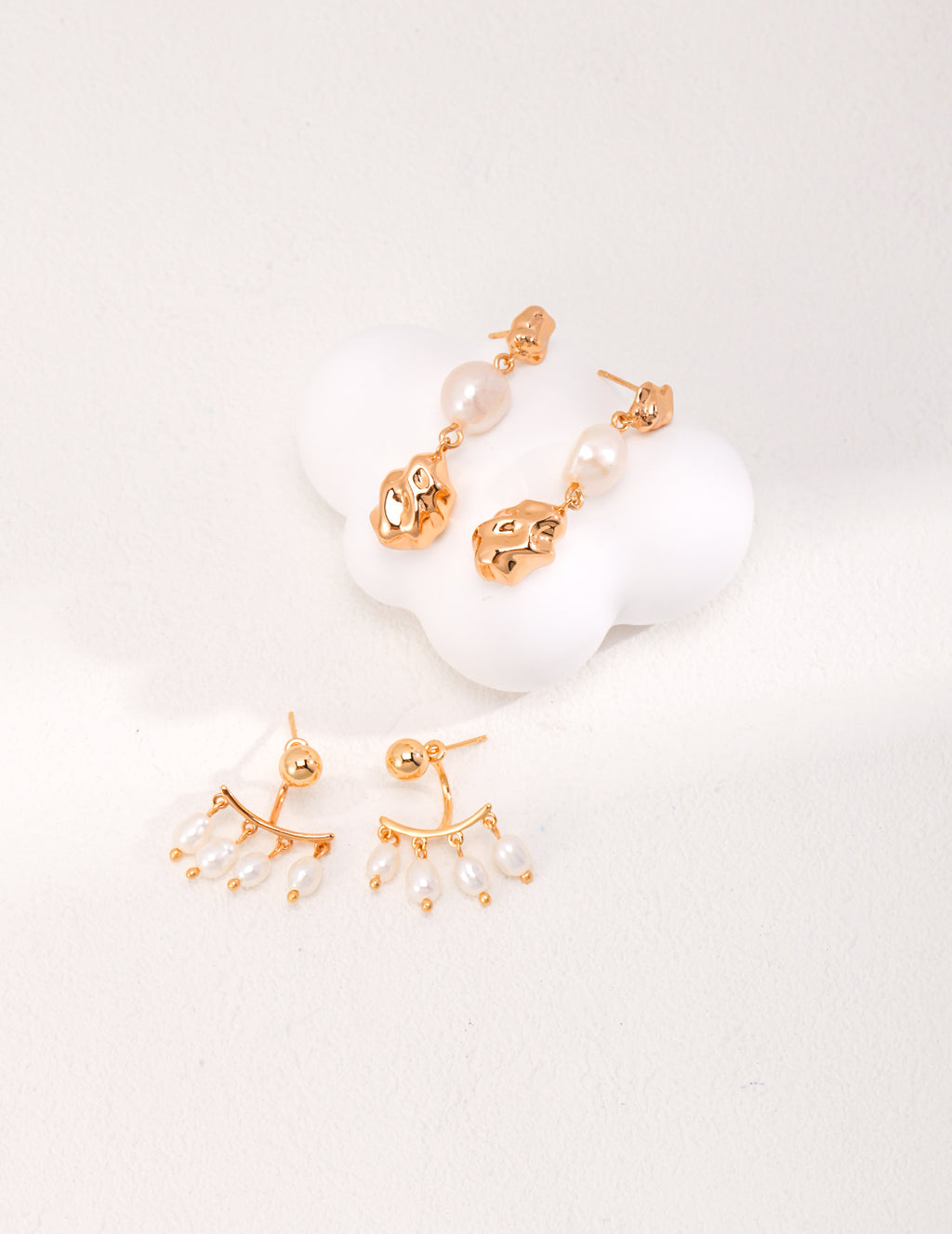 925 Sterling Silver Natural Pearl Earrings, product view 8