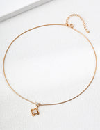 925 Sterling Silver Cubic Zirconia Floral Necklace
