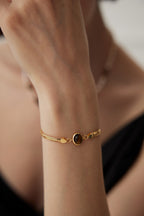 925 Sterling Silver Tiger’s Eye and Lapis Lazuli Bracelet, product view 9