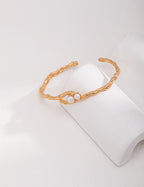 925 Sterling Silver Natural Pearl Bangle, product view 7