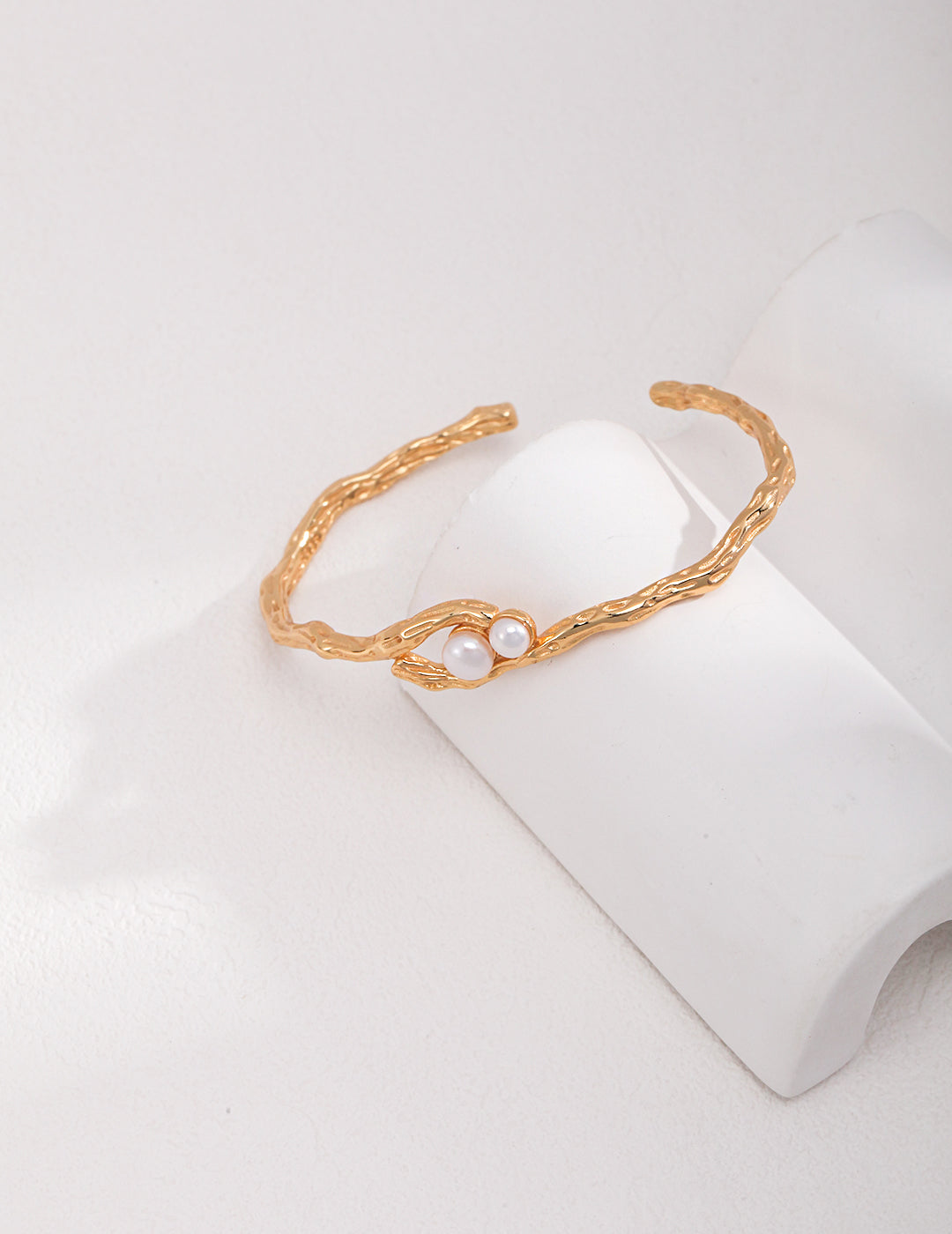 925 Sterling Silver Natural Pearl Bangle, product view 7