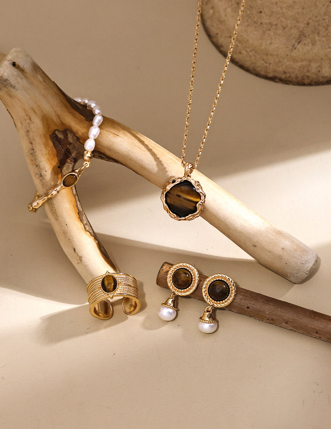 925 Sterling Silver Tiger’s Eye Necklace, product view 10