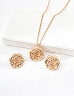 925 Sterling Silver Serpent Coin Stud Earrings detail