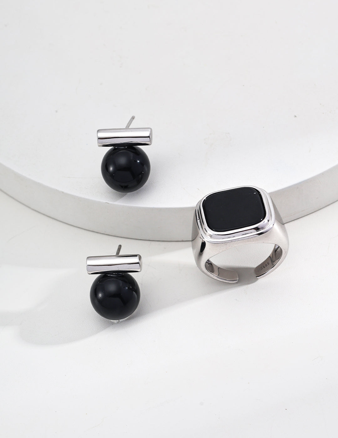 925 Sterling Silver Black Agate and Tiger’s Eye Earrings, product view 9