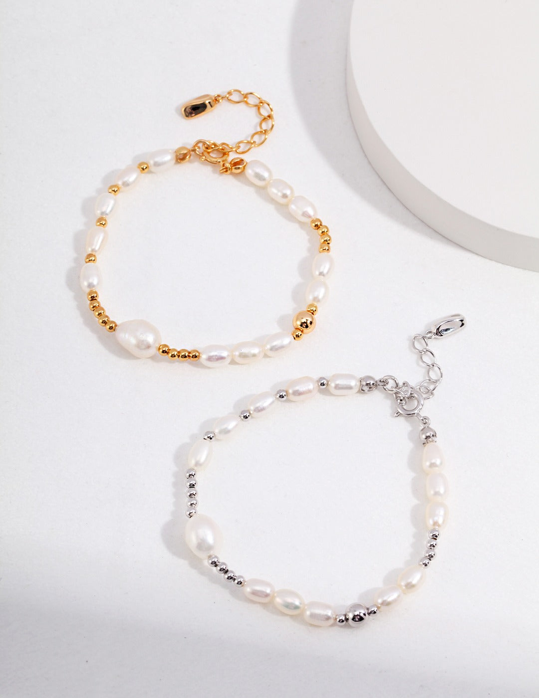 925 Sterling Silver Natural Pearl Bracelet, product view 9