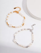 925 Sterling Silver Natural Pearl Bracelet, product view 9