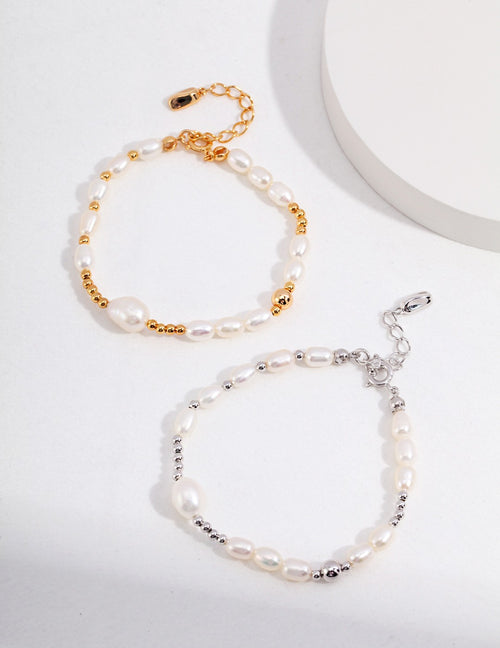 925 Sterling Silver Natural Pearl Bracelet, product view 9