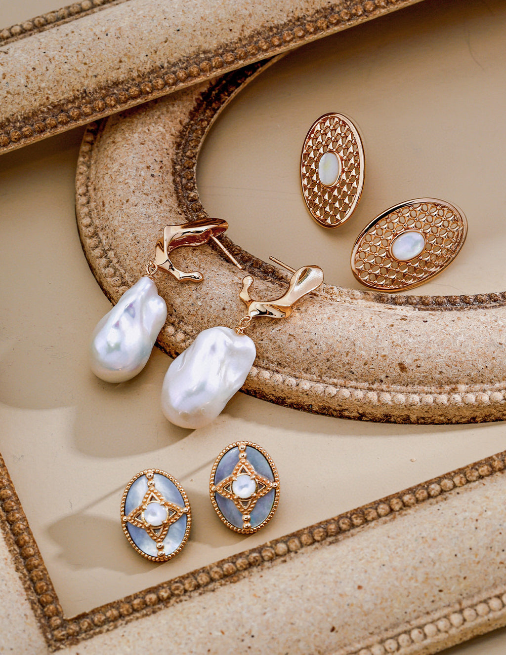 925 Sterling Silver Mother of Pearl Earrings, product view 11