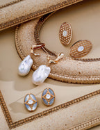 925 Sterling Silver Mother of Pearl Earrings, product view 11