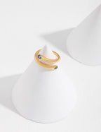 925 Sterling Silver Star Sapphire Blue Stone Ring, product view 7