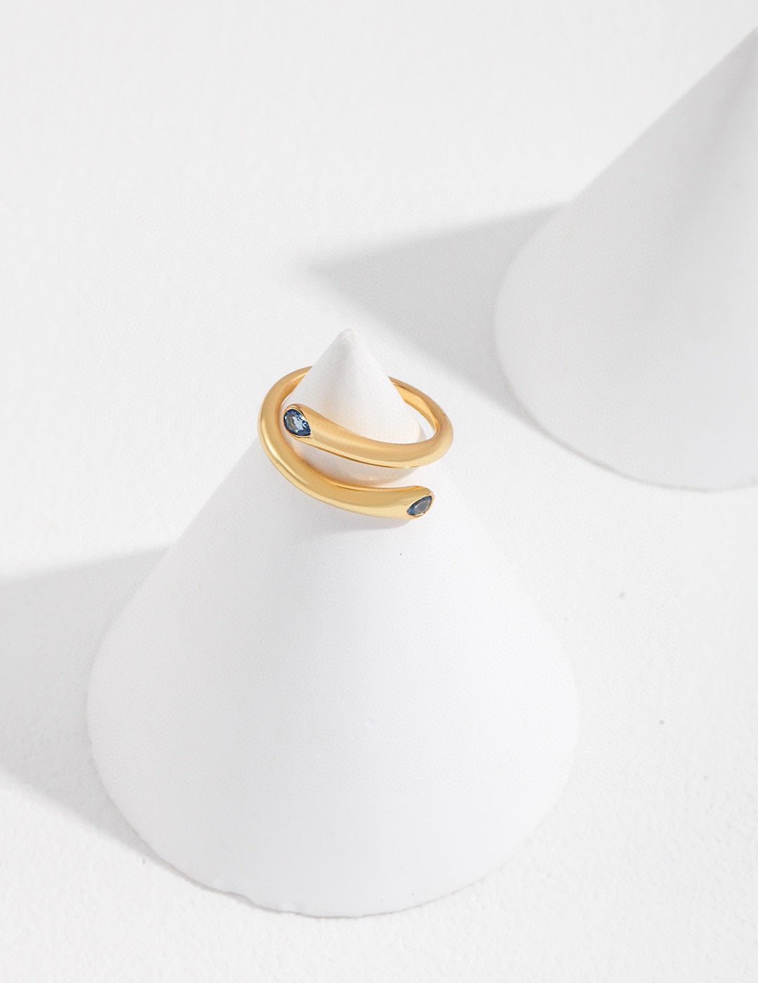 925 Sterling Silver Star Sapphire Blue Stone Ring, product view 7