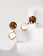 925 Sterling Silver Natural Pearl and Coin Bead Earrings, product view 7