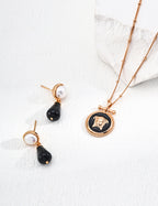 925 Sterling Silver Vintage Drip Glaze Necklace, product view 7
