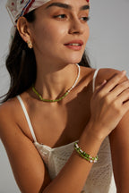 925 Sterling Silver Resin Stone and Natural Pearl Necklace, product view 9
