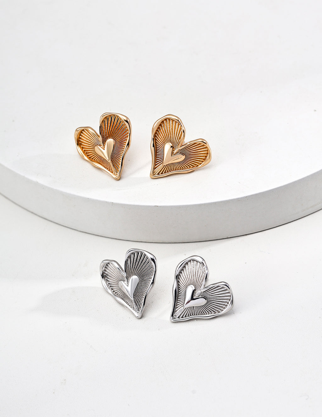 Heart 925 Sterling Silver Earrings, product view 7