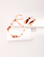 925 Sterling Silver Drip Glaze and Natural Pearl Bracelet, product view 7