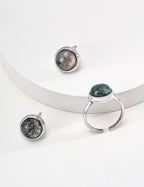 925 Sterling Silver Moss Agate Ring, product view 7