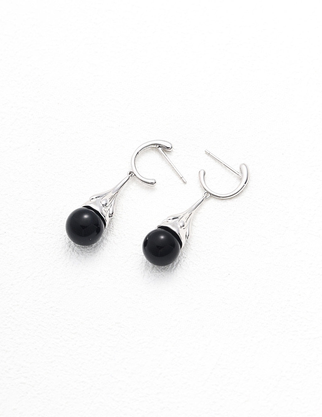 925 Sterling Silver Black Agate and Tiger’s Eye Earrings, product view 9