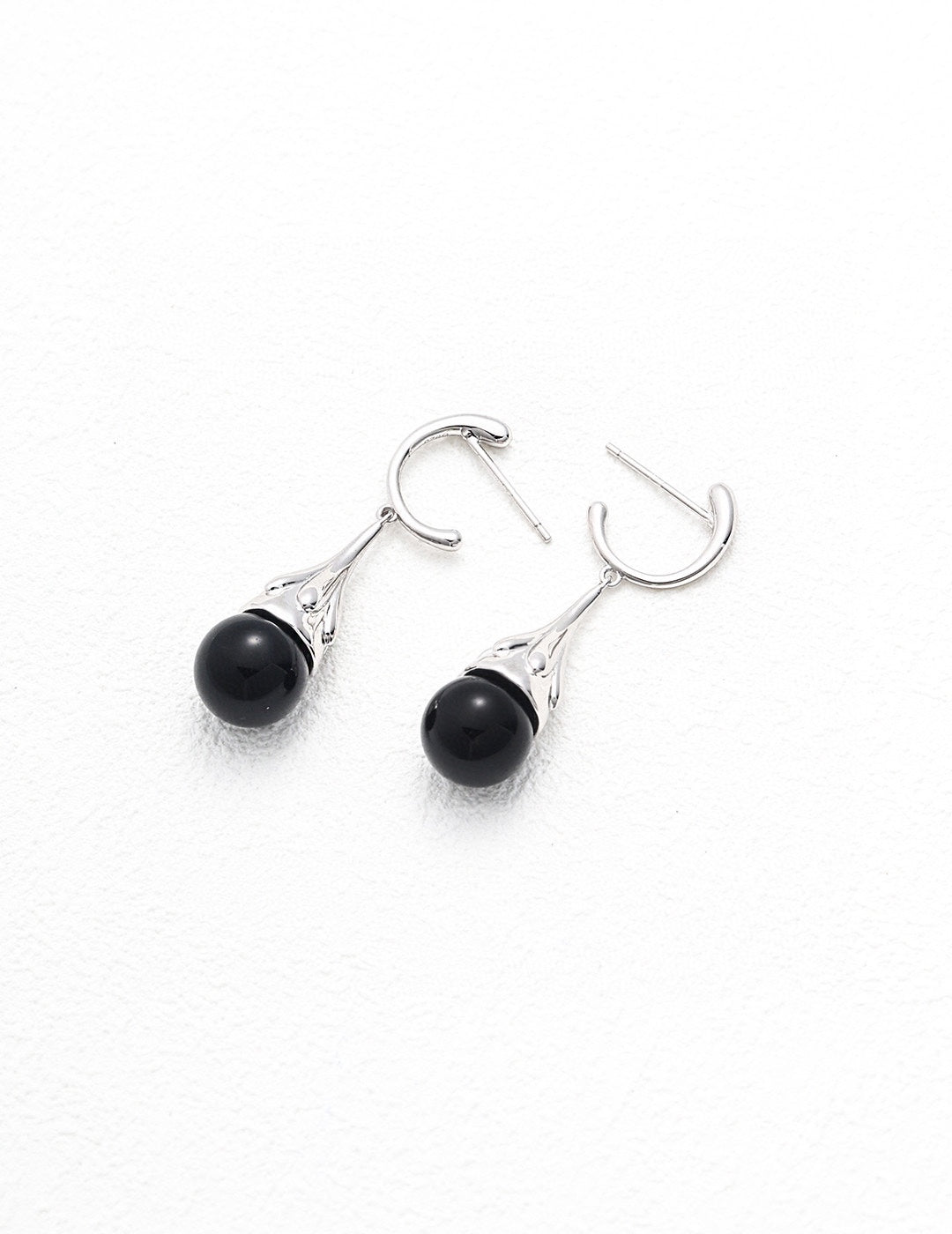 925 Sterling Silver Black Agate and Tiger’s Eye Earrings, product view 9
