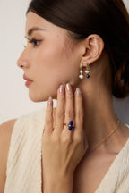 925 Sterling Silver Natural Lapis Lazuli Ring, product view 8