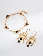 925 Sterling Silver Vintage Agate Earrings, product view 7
