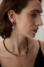 925 Sterling Silver Natural Pearl and Coin Bead Earrings, product view 8