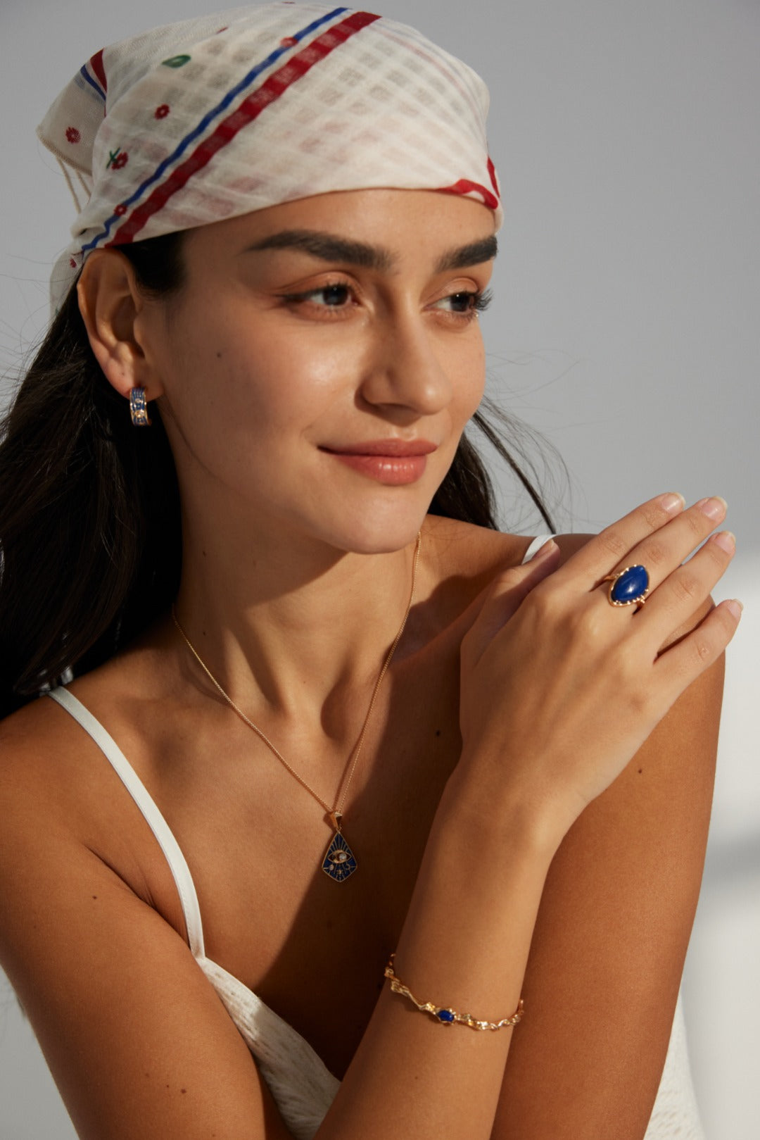925 Sterling Silver Lapis Lazuli Bangle, product view 8