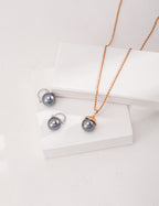 925 Sterling Silver Tiger’s Eye and Shell Pearl Necklace, product view 7