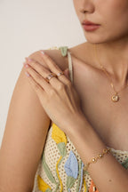925 Sterling Silver Golden Rutilated Quartz Pearl Bracelet, product view 8