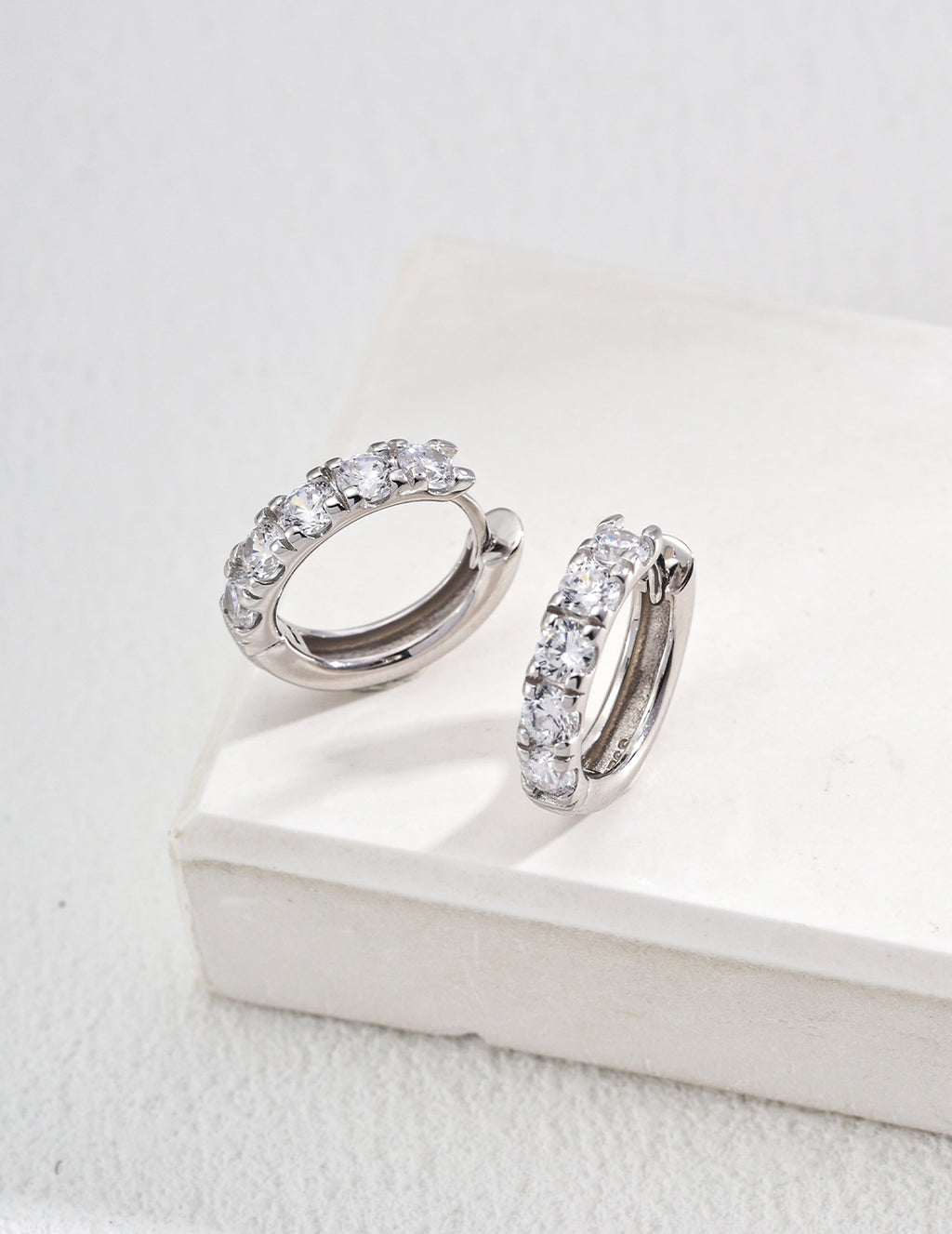 925 Sterling Silver Cubic Zirconia Earrings, product view 7