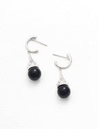925 Sterling Silver Black Agate and Tiger’s Eye Earrings, product view 7