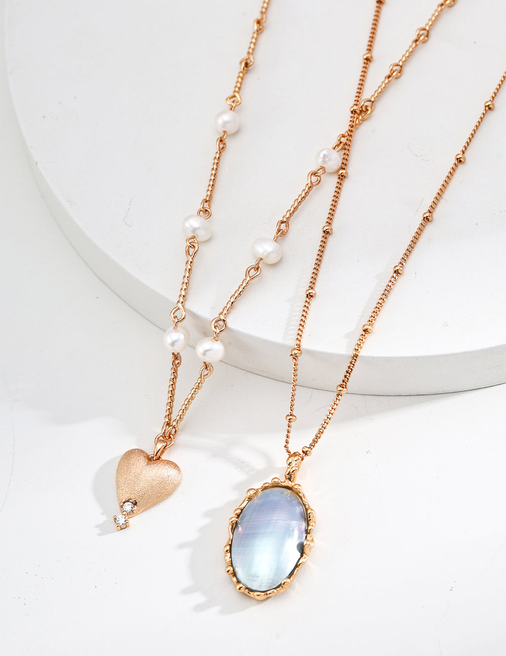 925 Sterling Silver Mabe Pearl Necklace, product view 7
