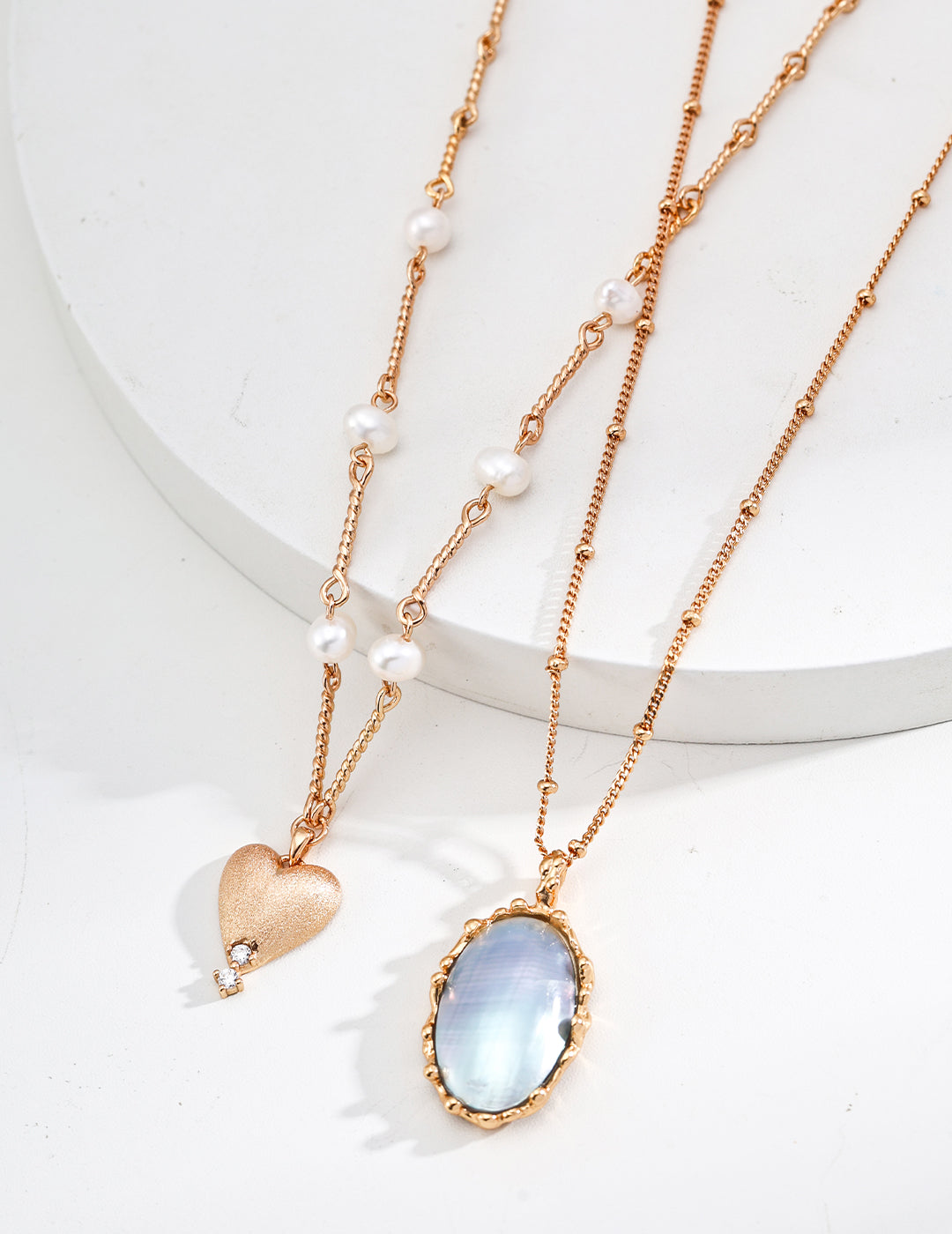 925 Sterling Silver Mabe Pearl Necklace, product view 7