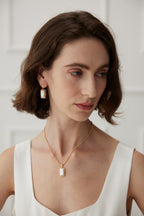 925 Sterling Silver Pearl Station Necklace, product view 8
