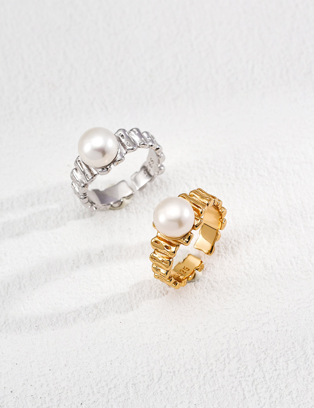 925 Sterling Silver Natural Pearl Ring, product view 7