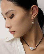 925 Sterling Silver Vintage Natural Pearl Earrings, product view 13