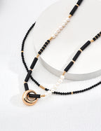 925 Sterling Silver Black Agate Necklace, product view 7