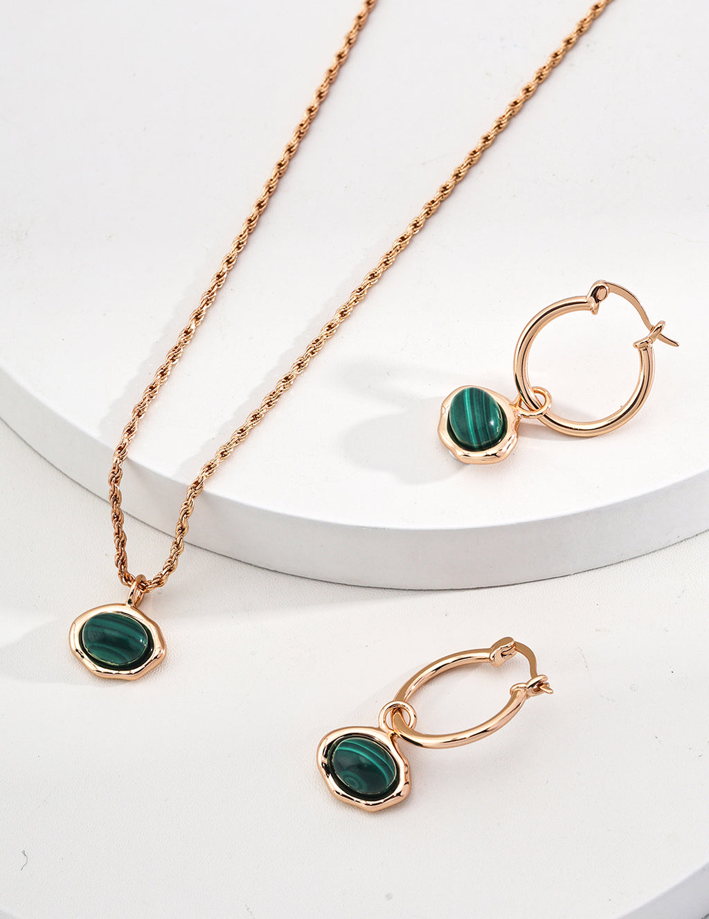 925 Sterling Silver Tiger’s Eye and Malachite Earrings, product view 12
